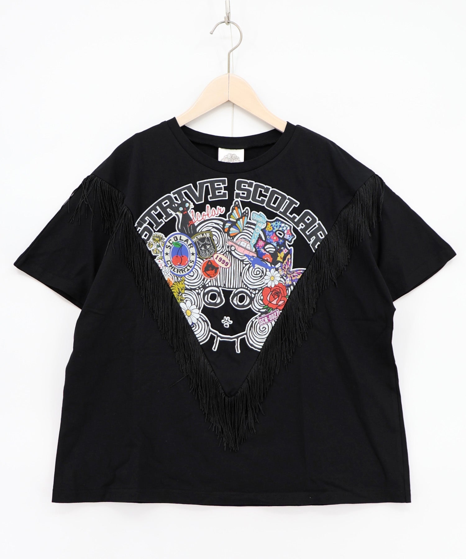 162659：フリンジ入り アメリカン風スカラーちゃんTシャツの通販-ScoLar
