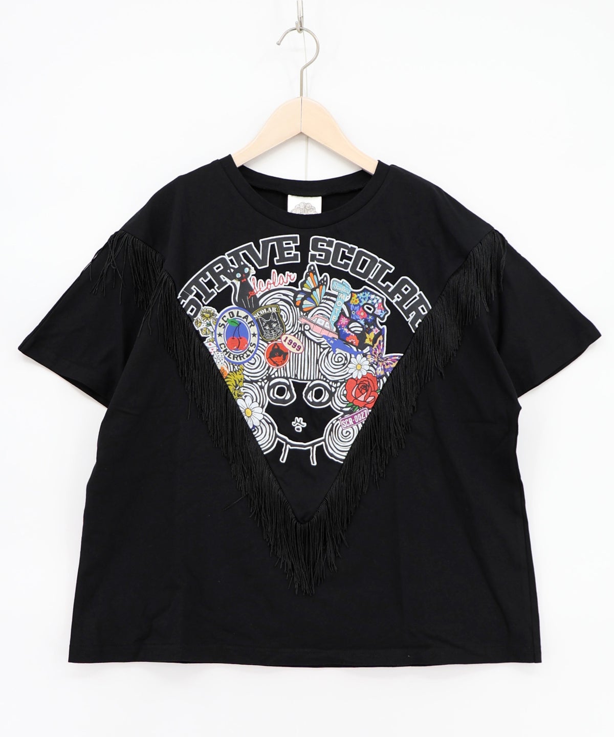 フリンジ入り アメリカン風スカラーちゃんTシャツ-10
