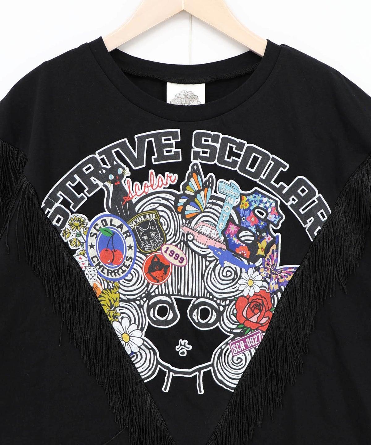 フリンジ入り アメリカン風スカラーちゃんTシャツ-12