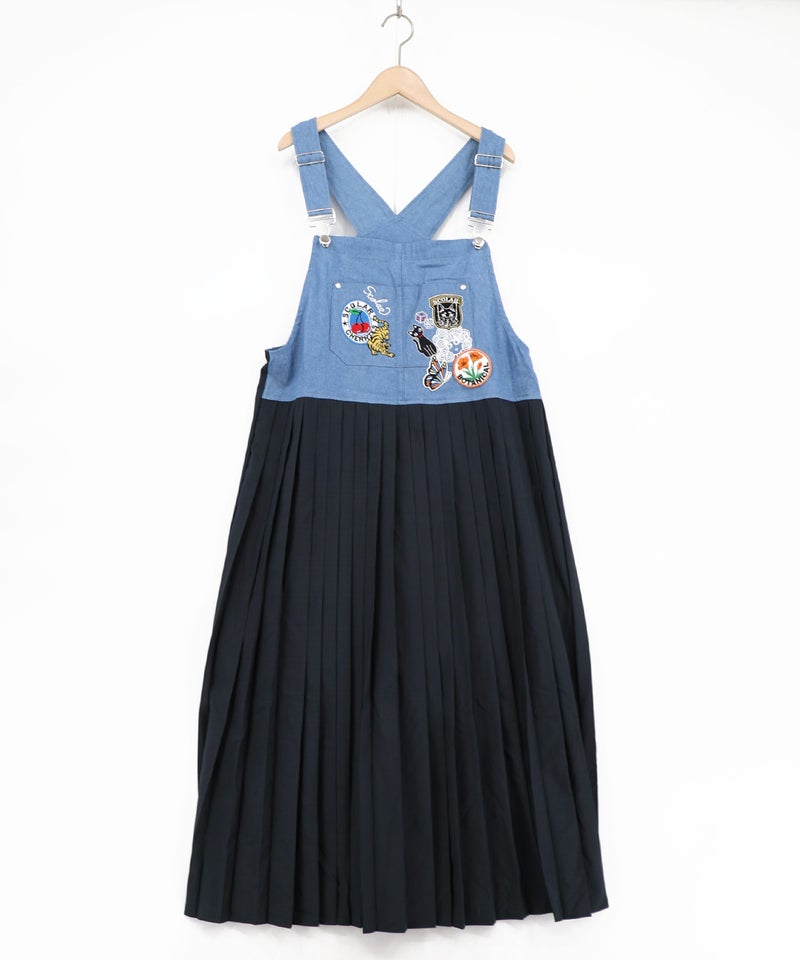 アメリカン風刺繍 デニム×プリーツジャンスカ-16