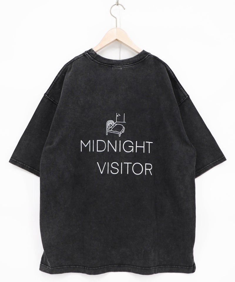 真夜中の訪問者柄Tシャツ-11