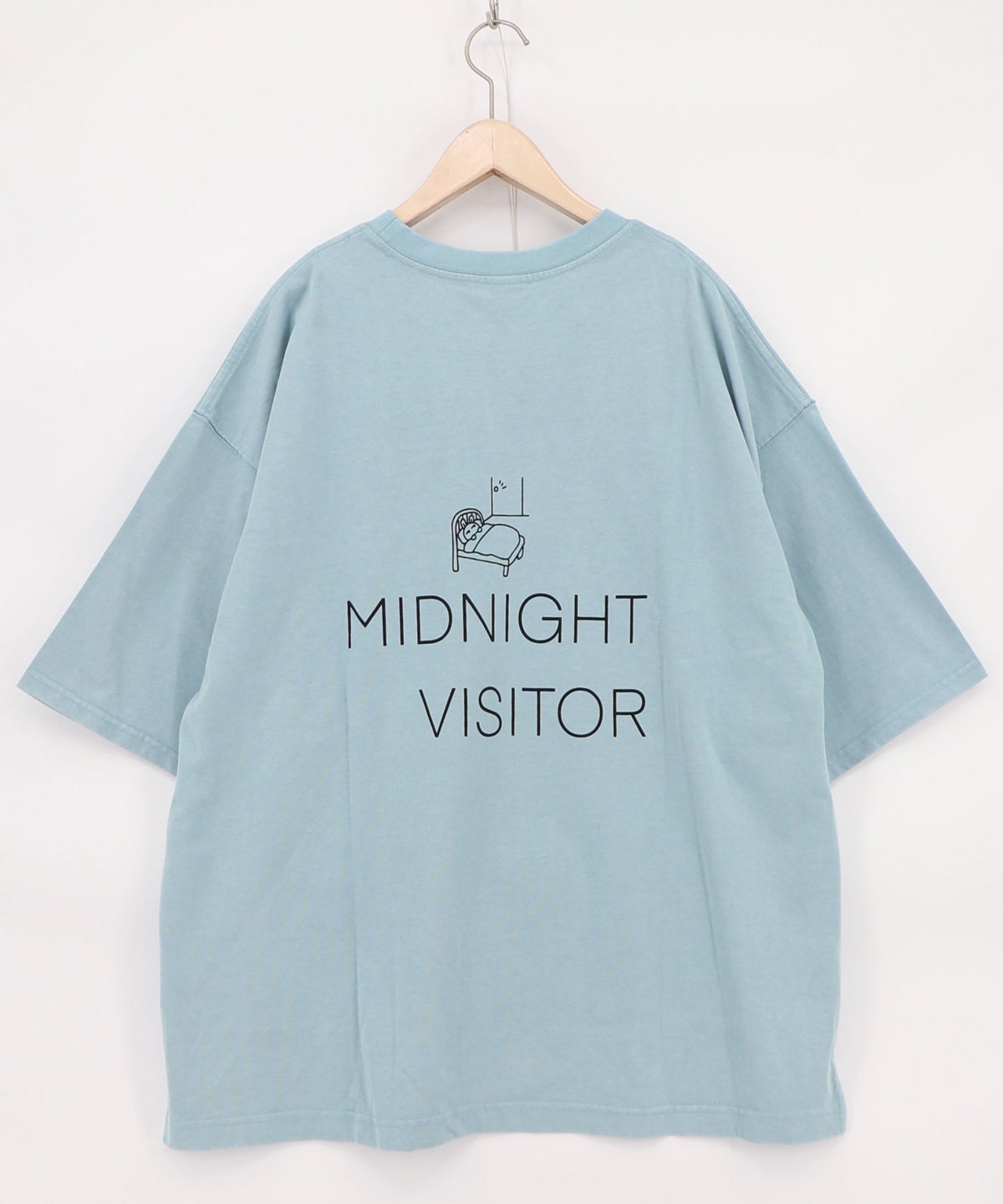 真夜中の訪問者柄Tシャツ-17