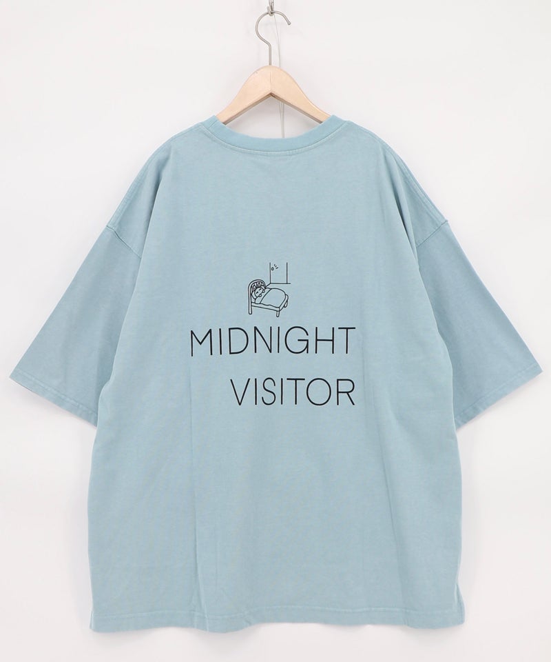 真夜中の訪問者柄Tシャツ-17