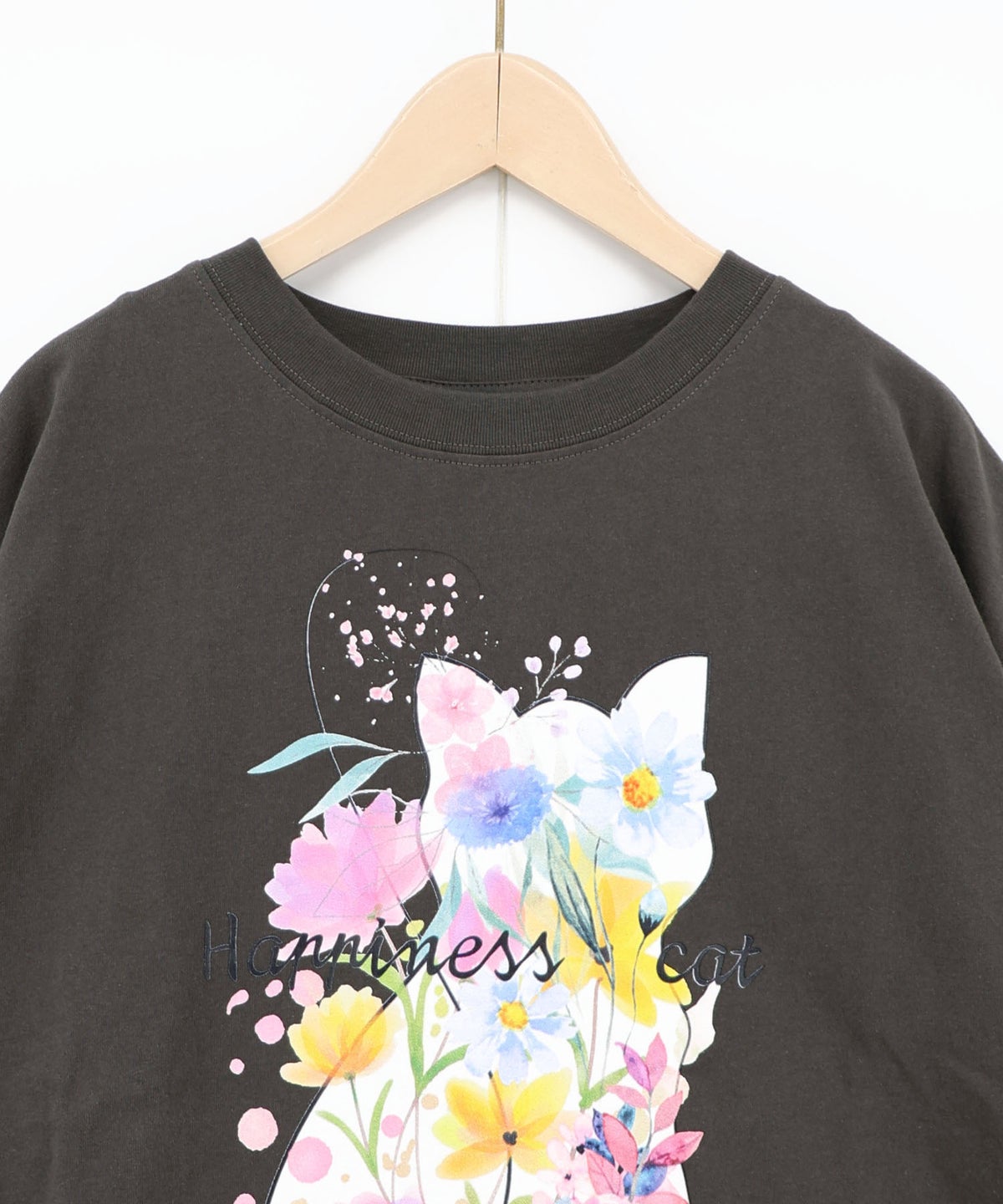 ハピネス・キャット柄Tシャツ-6