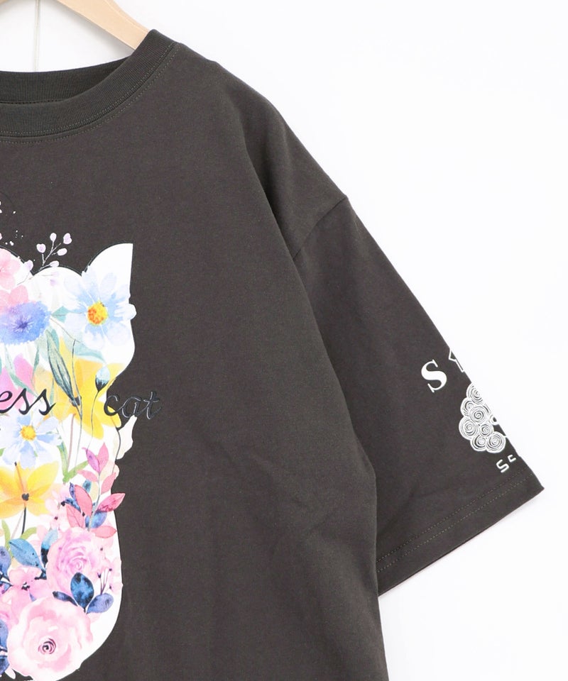 ハピネス・キャット柄Tシャツ-7