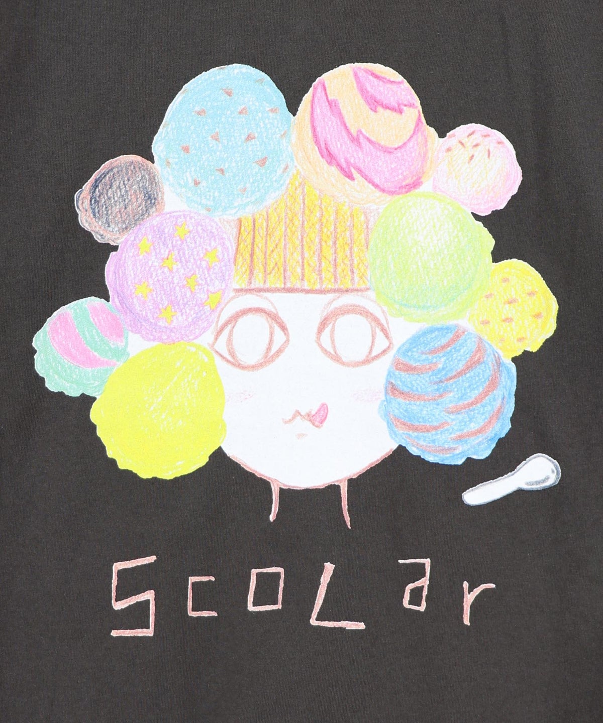 頭の中はアイスクリームでいっぱい柄Tシャツ-5