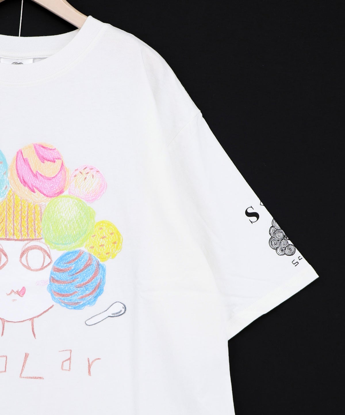 頭の中はアイスクリームでいっぱい柄Tシャツ-7