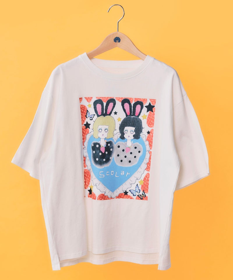 フラゴラ・ツインズ柄Tシャツ-1
