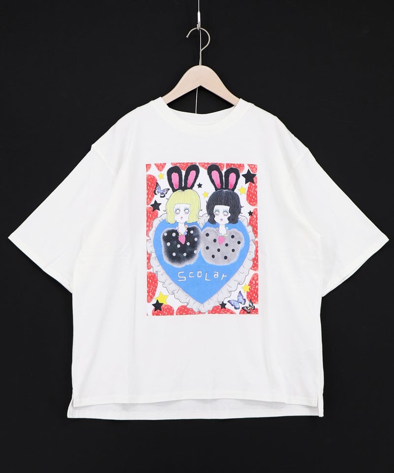 フラゴラ・ツインズ柄Tシャツ-2