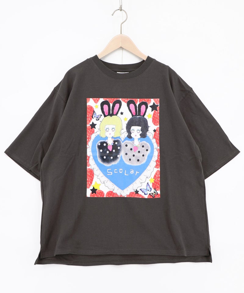 フラゴラ・ツインズ柄Tシャツ-5