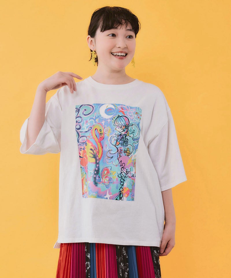 オアシスの夢柄Tシャツ-1