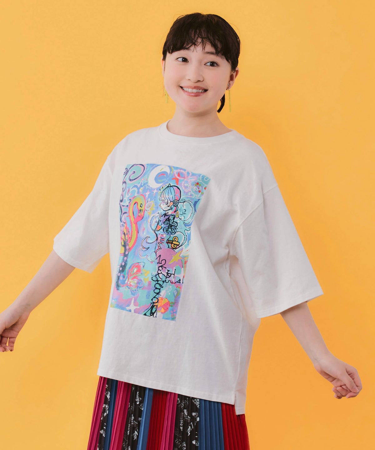 オアシスの夢柄Tシャツ-3