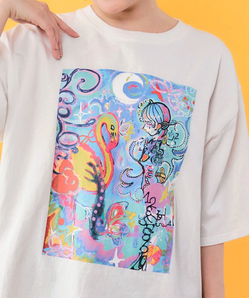 オアシスの夢柄Tシャツ-6