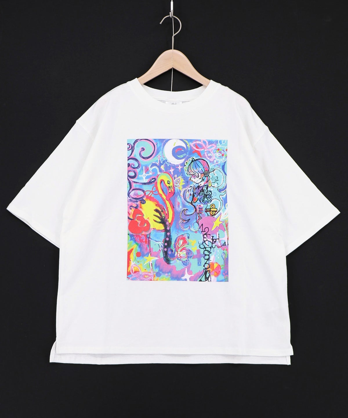 オアシスの夢柄Tシャツ-8