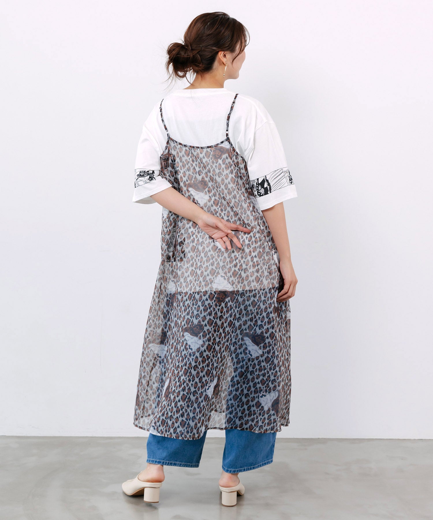 162719：3柄展開 ボイルガーゼシアーワンピの通販-ScoLar