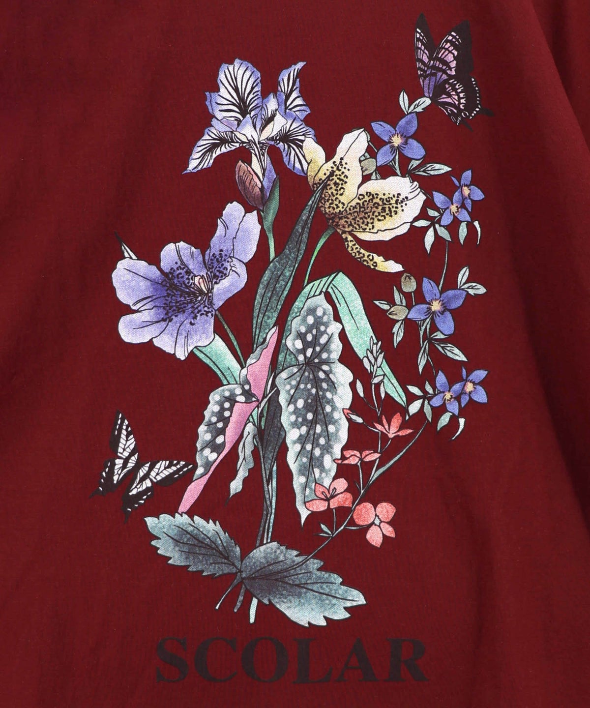 熱帯花柄 袖ギャザー入りTシャツ-14