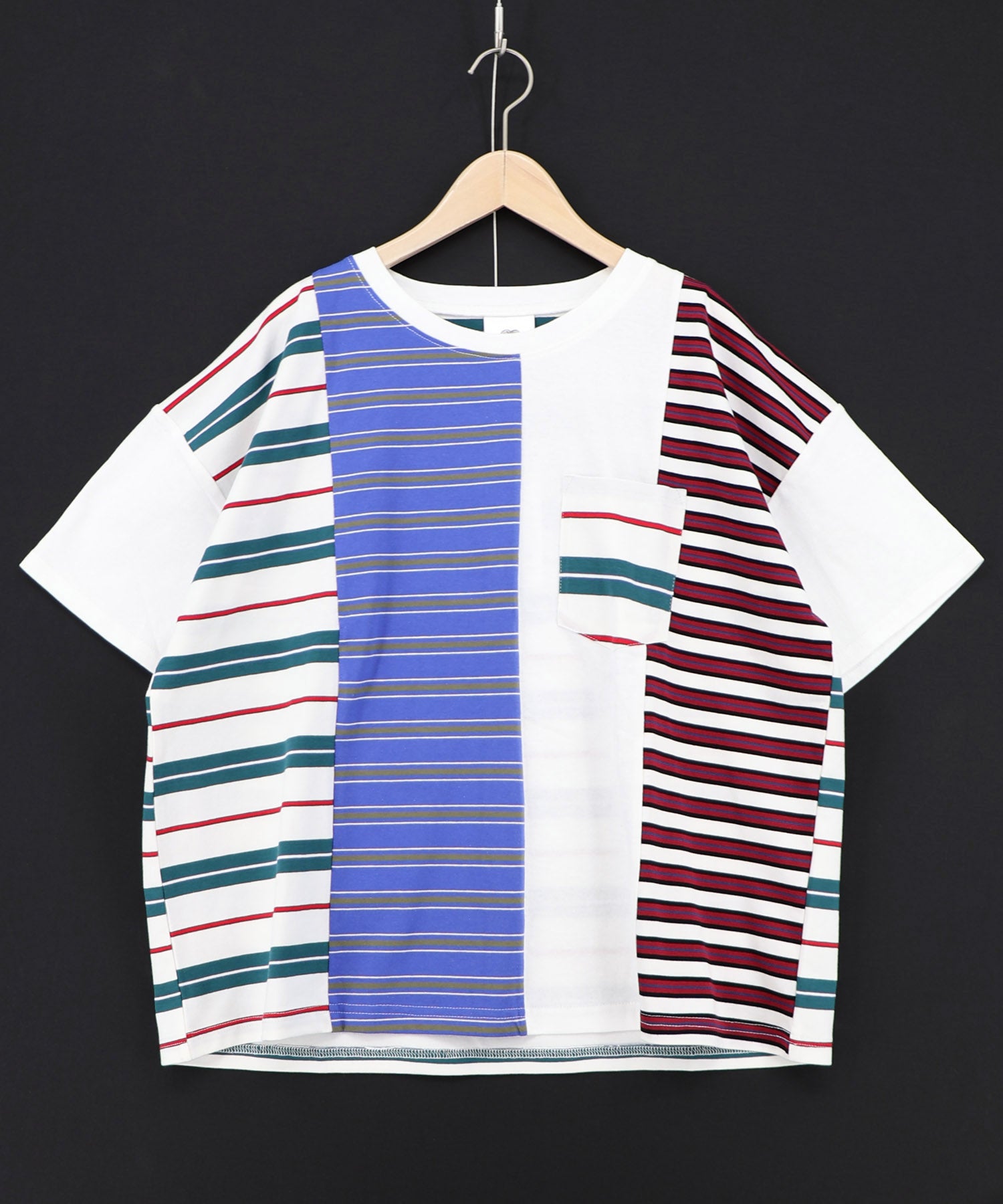 162696：ボーダー切替 スカラーちゃんバックプリントTシャツの通販-ScoLar