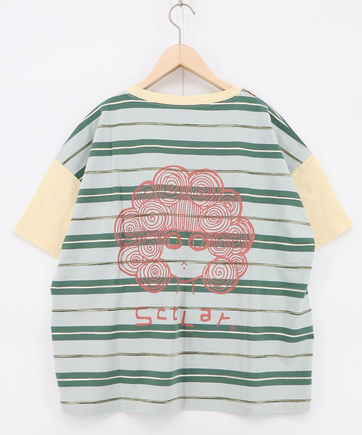 ボーダー切替 スカラーちゃんバックプリントTシャツ-13