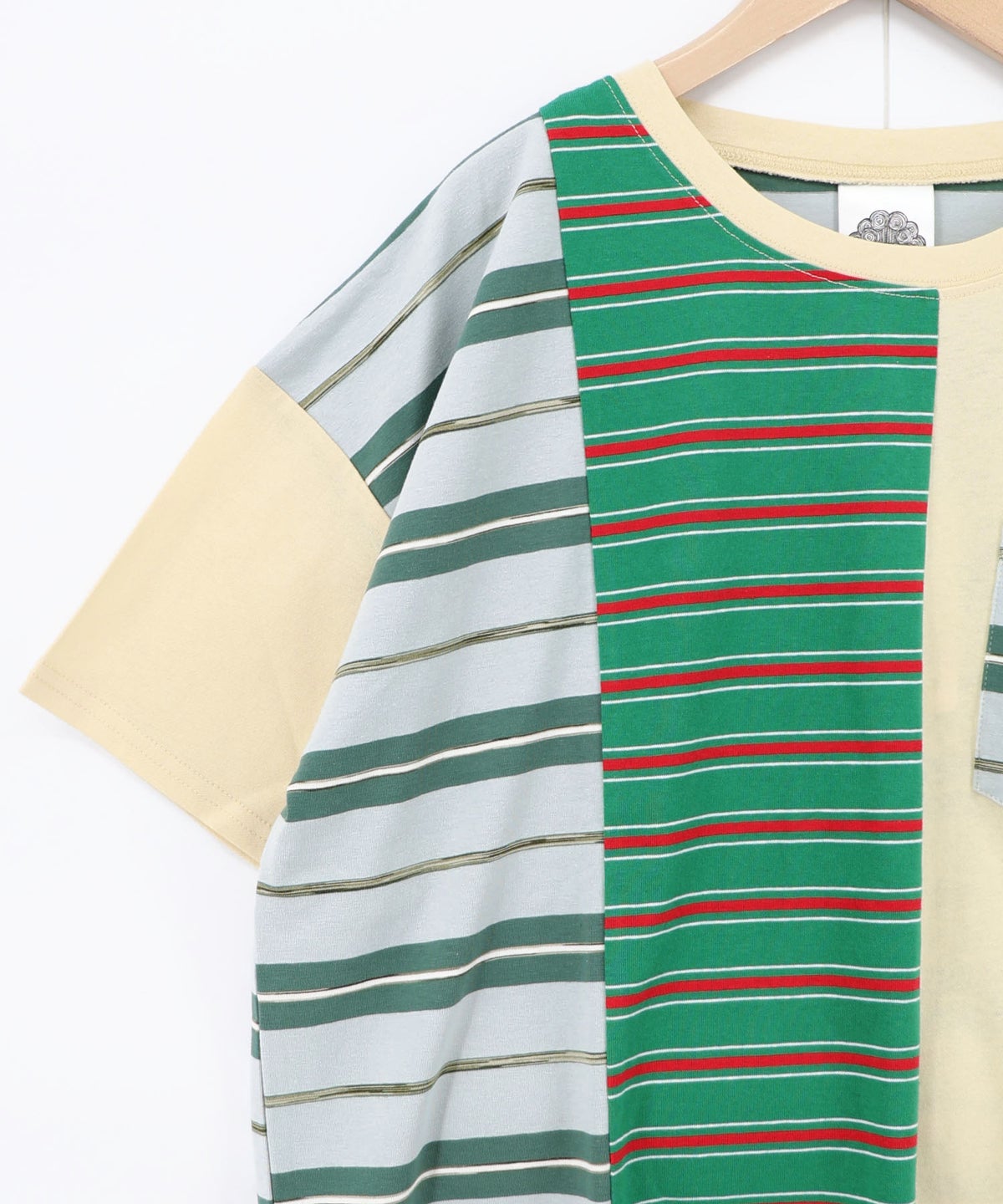 ボーダー切替 スカラーちゃんバックプリントTシャツ-19