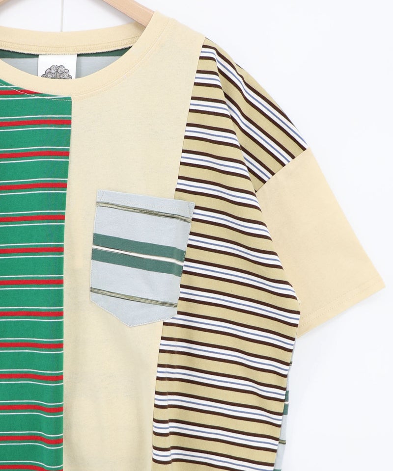 ボーダー切替 スカラーちゃんバックプリントTシャツ-20