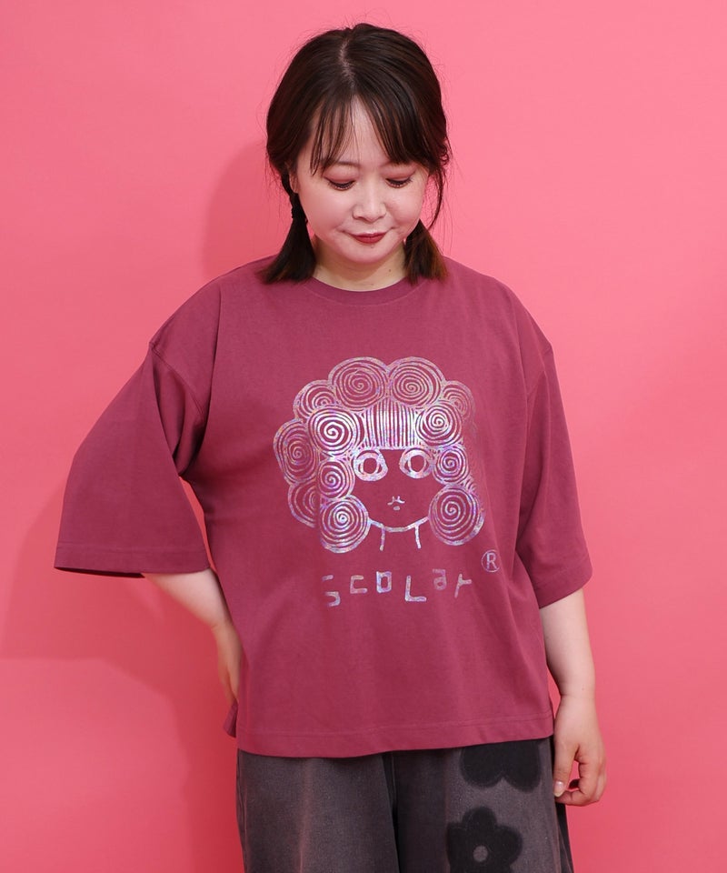 オーロラ箔スカラーちゃん 接触冷感Tシャツ-1