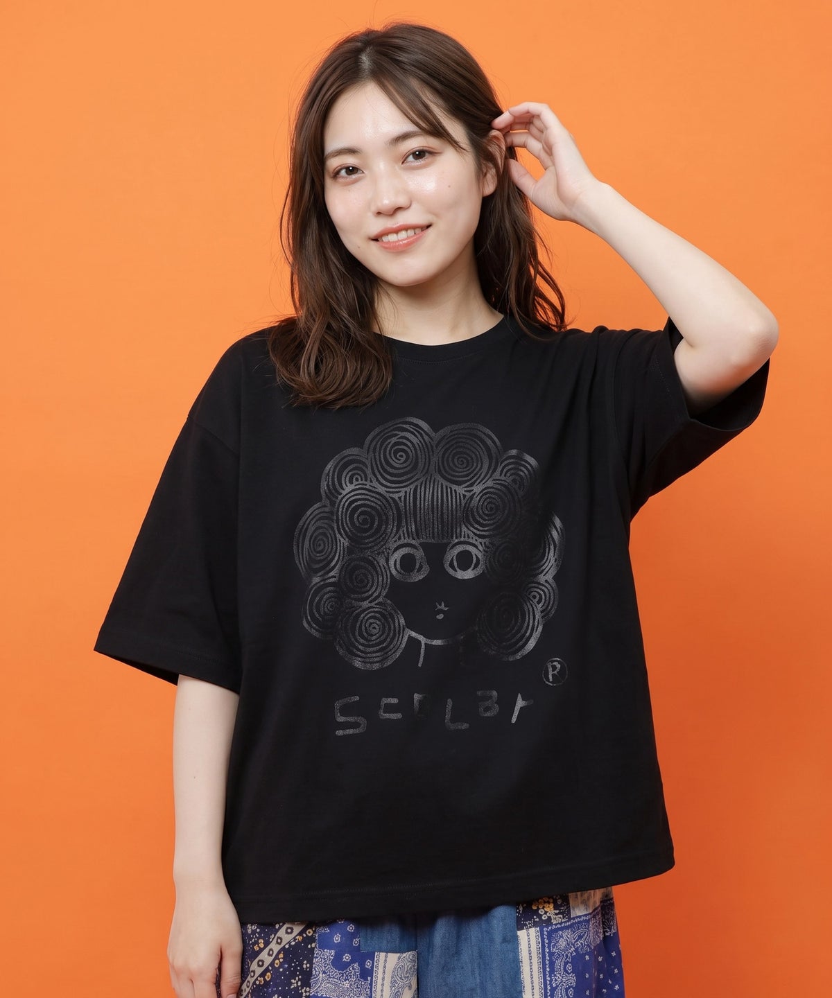 オーロラ箔スカラーちゃん 接触冷感Tシャツ-1