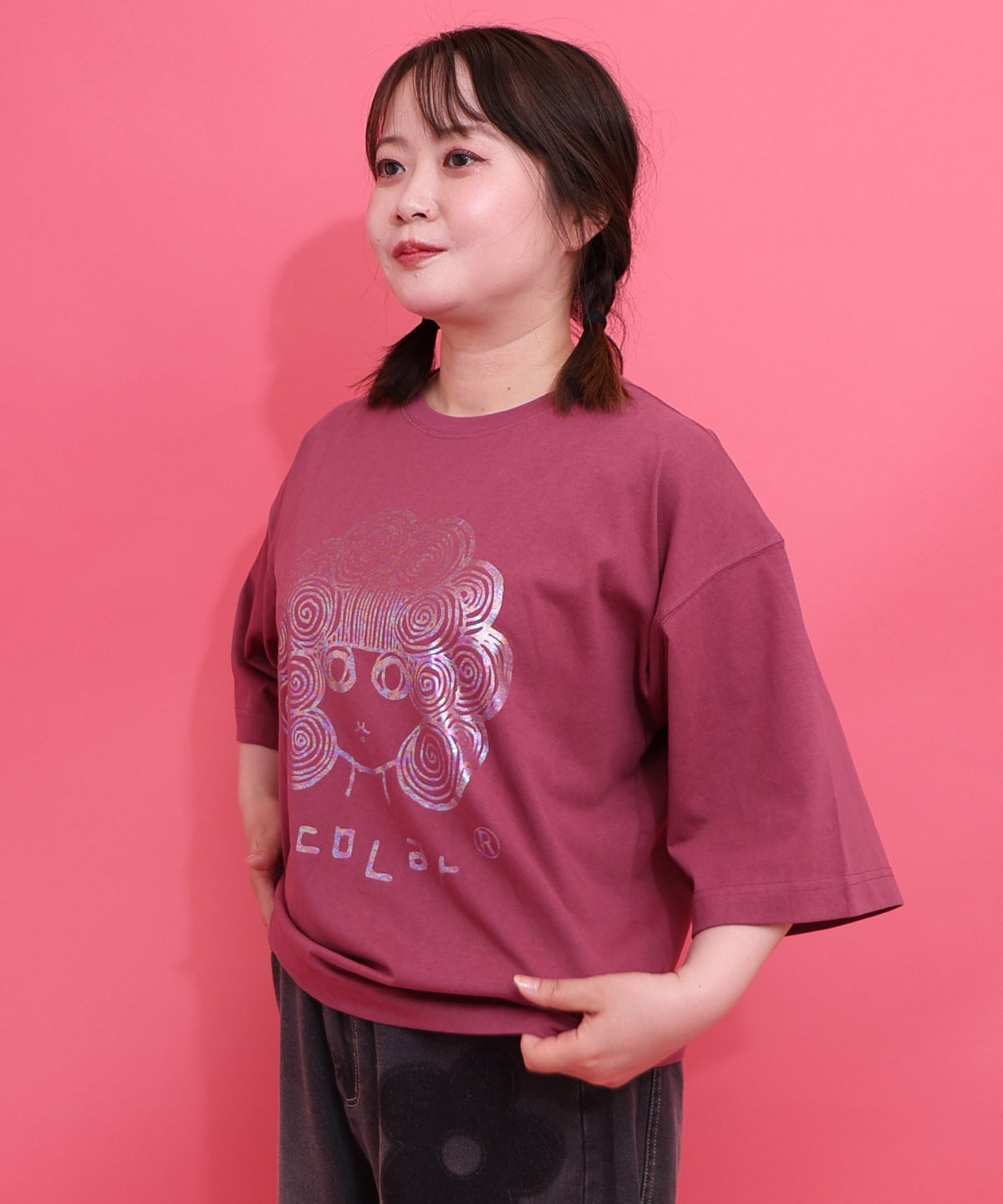 オーロラ箔スカラーちゃん 接触冷感Tシャツ-2