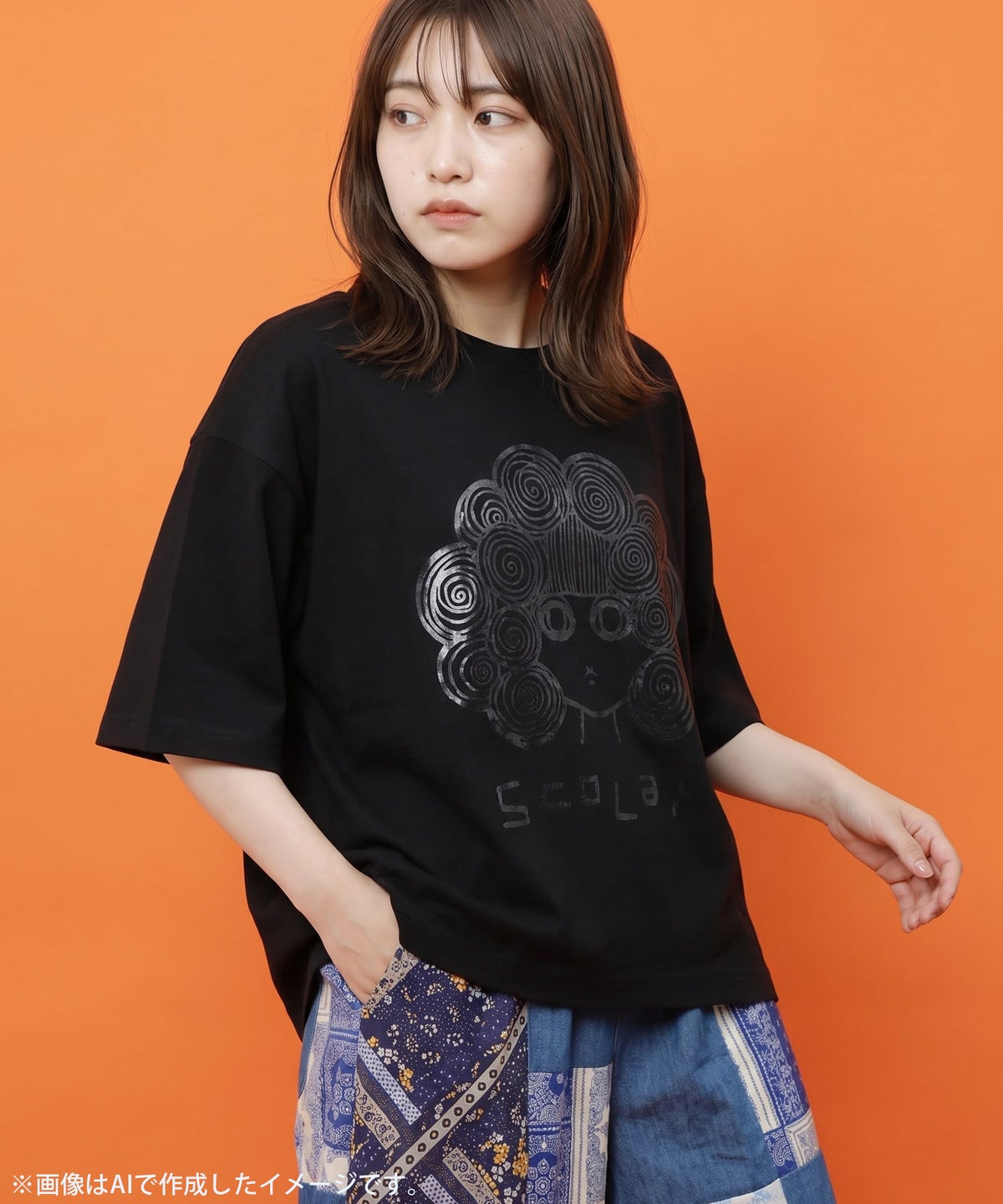 オーロラ箔スカラーちゃん 接触冷感Tシャツ-3