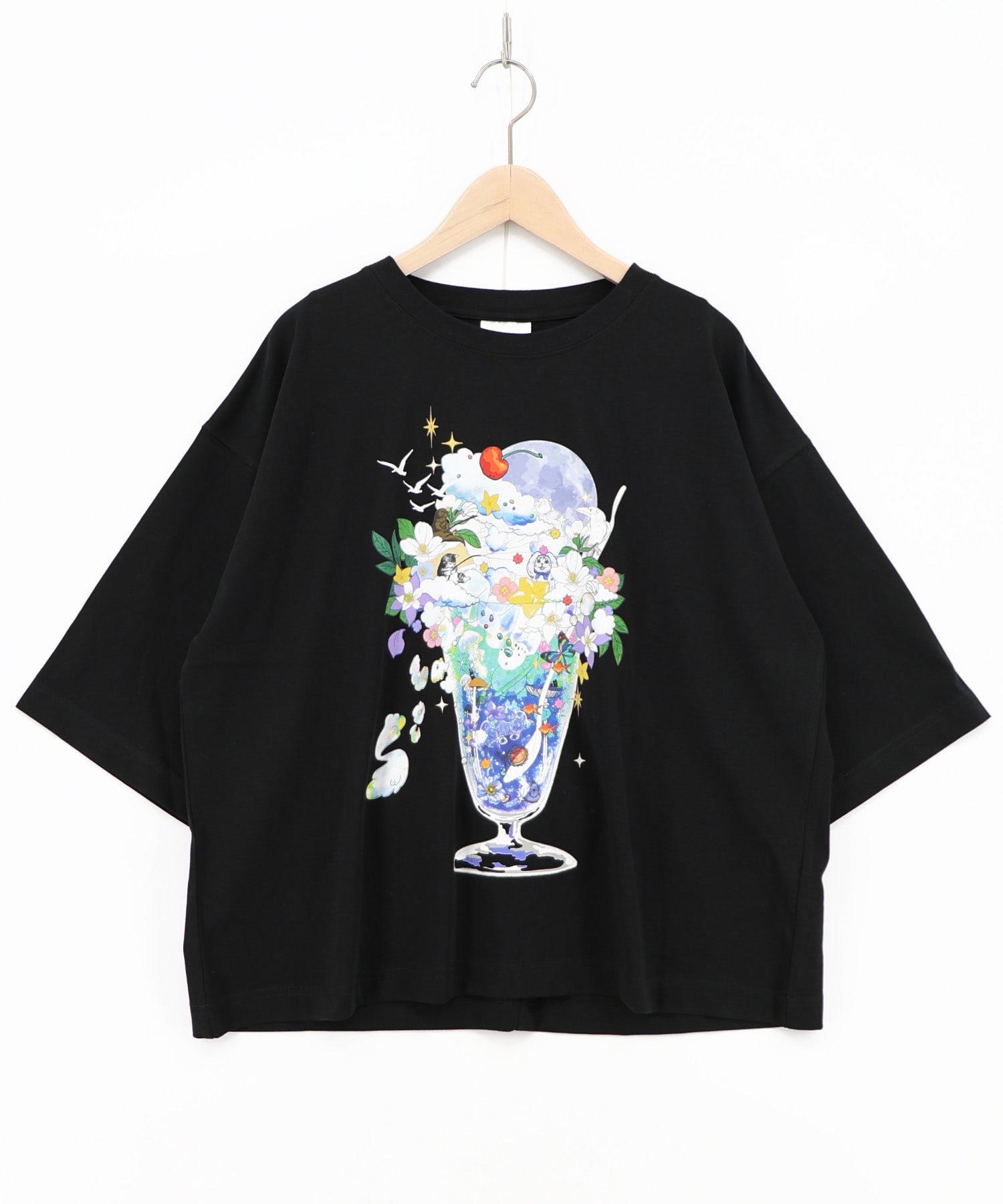 162692：スカラー特製お月見パフェ柄 接触冷感Tシャツの通販-ScoLar