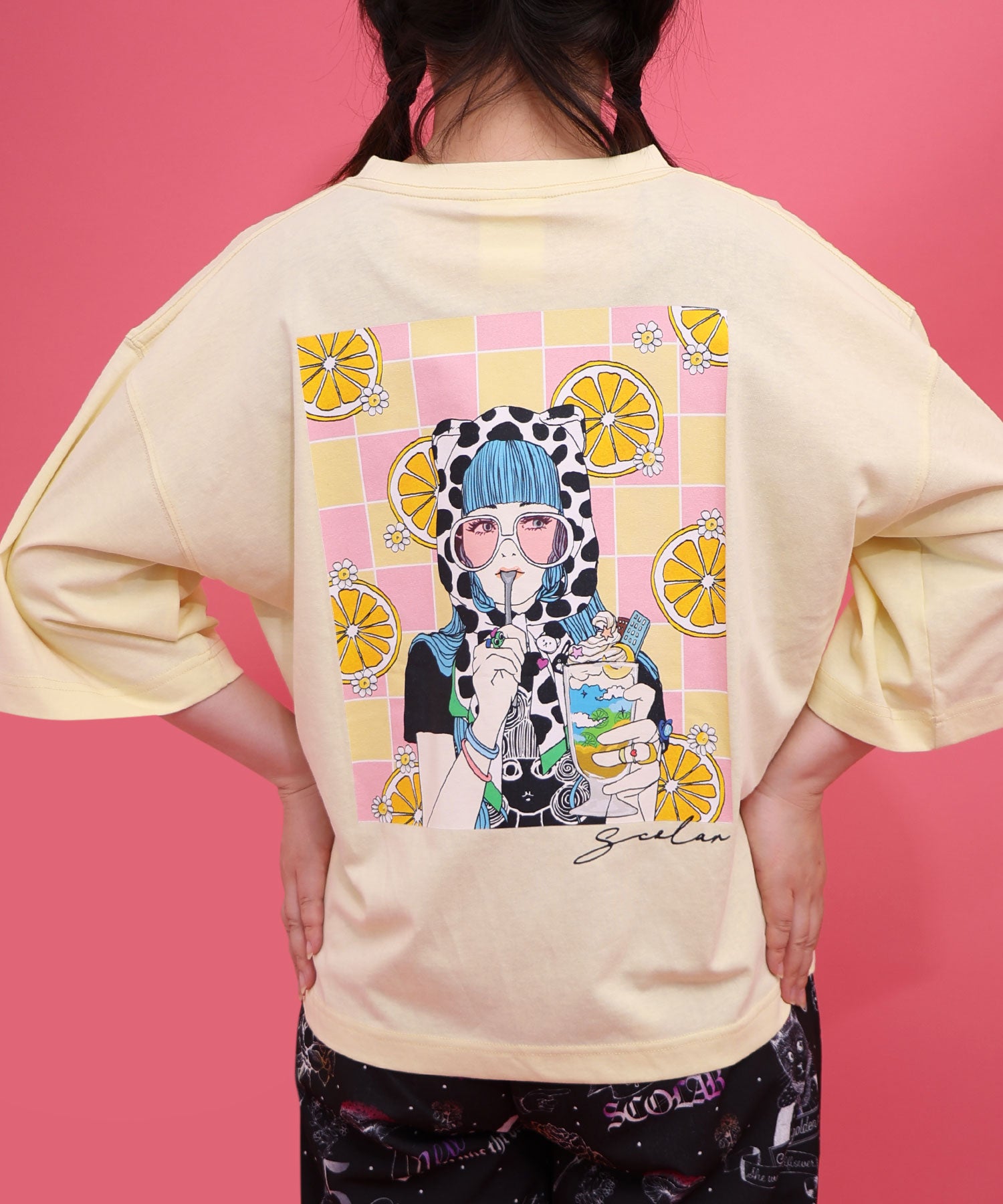 162691：スカラーレモンガール柄 接触冷感Tシャツの通販-ScoLar