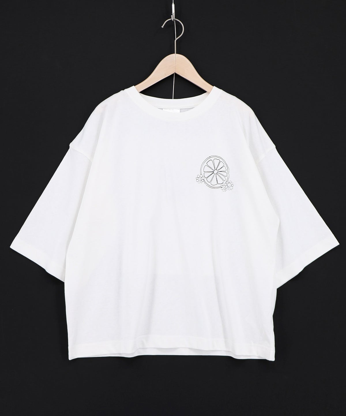 スカラーレモンガール柄 接触冷感Tシャツ-6