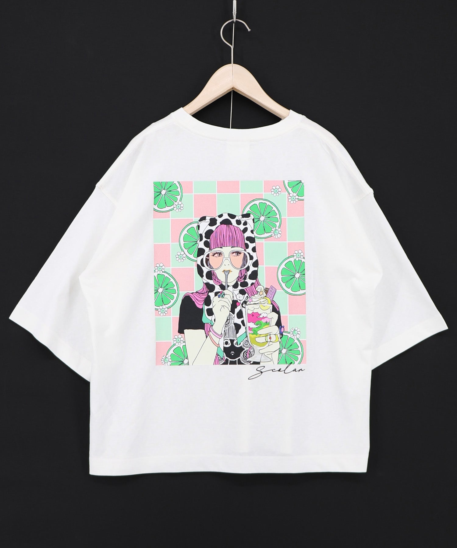 162691：スカラーレモンガール柄 接触冷感Tシャツの通販-ScoLar