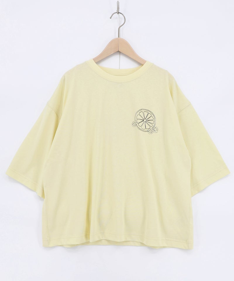 スカラーレモンガール柄 接触冷感Tシャツ-15