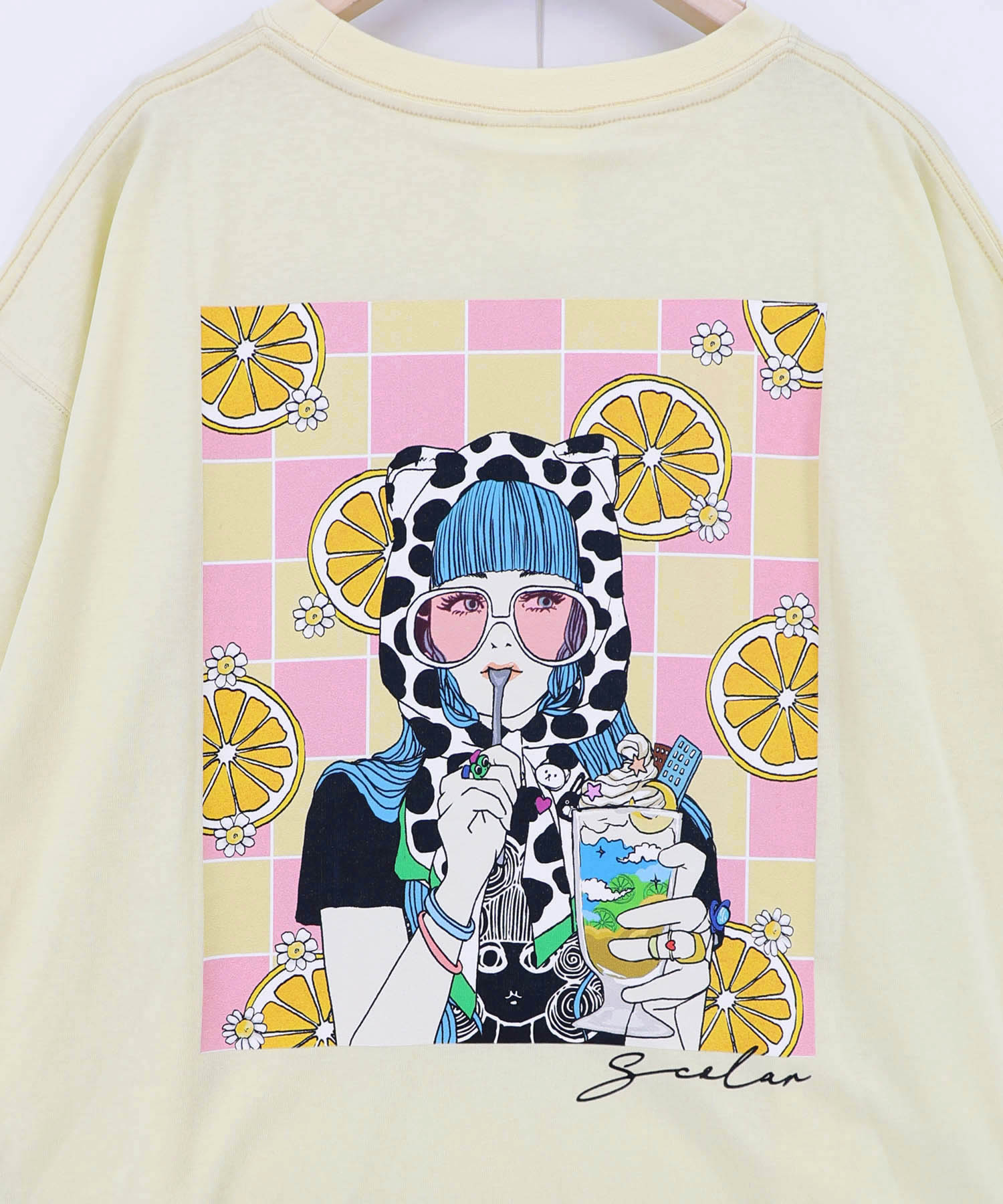 162691：スカラーレモンガール柄 接触冷感Tシャツの通販-ScoLar