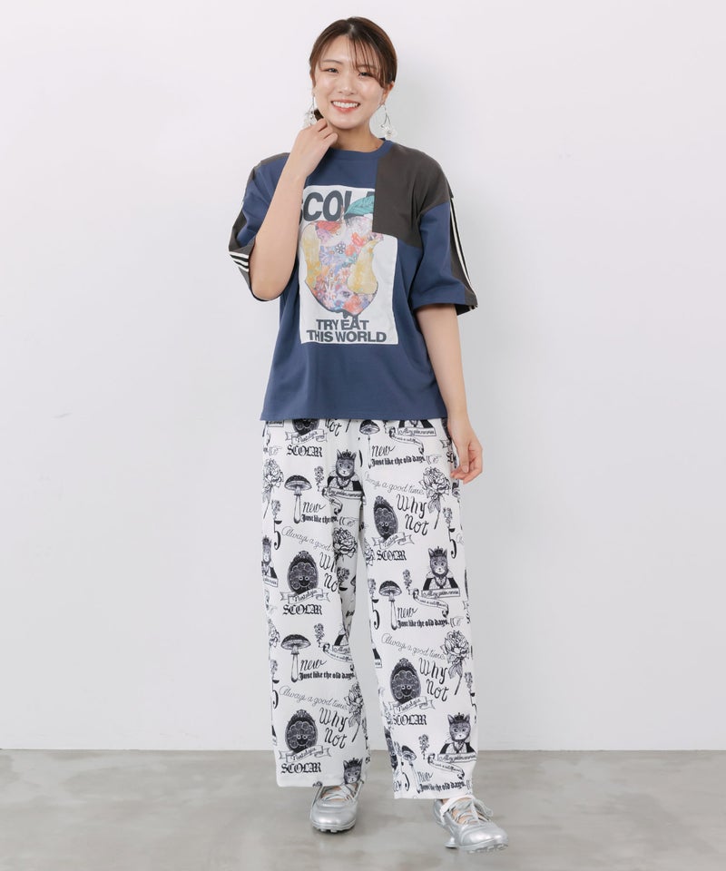 アンティーク柄 3way巻きスカート付きパンツ-8