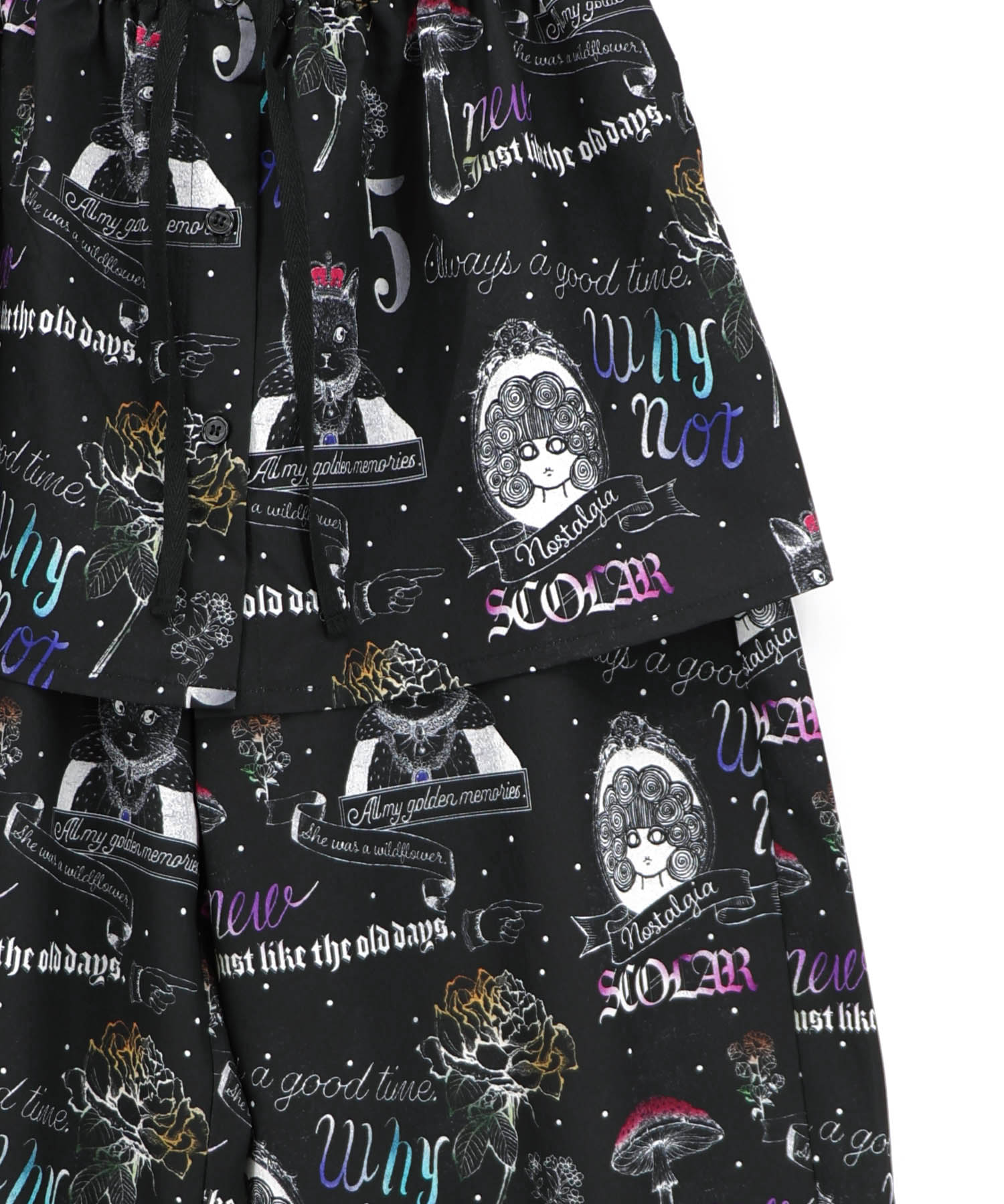 162685：アンティーク柄 3way巻きスカート付きパンツの通販-ScoLar