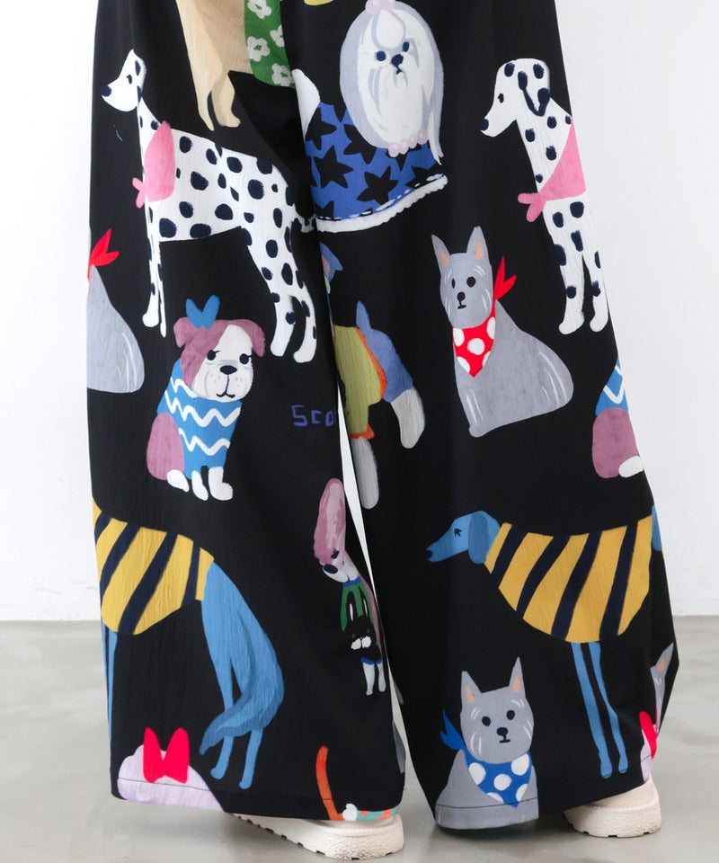 3柄展開 リラックスワイドパンツ-9