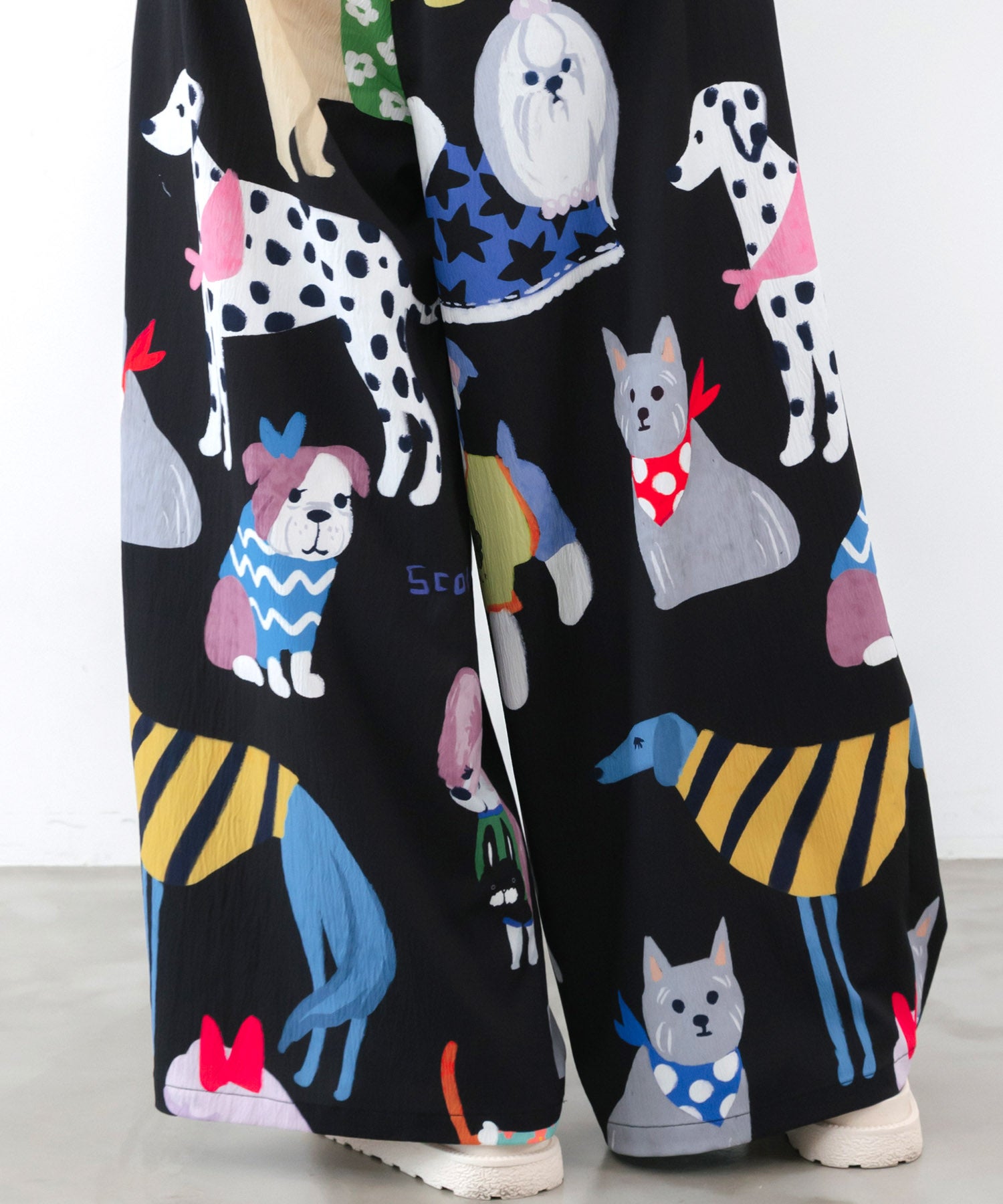 162683:3柄展開 リラックスワイドパンツの通販-ScoLar 162683:3柄展開 リラックスワイドパンツの通販-ScoLar