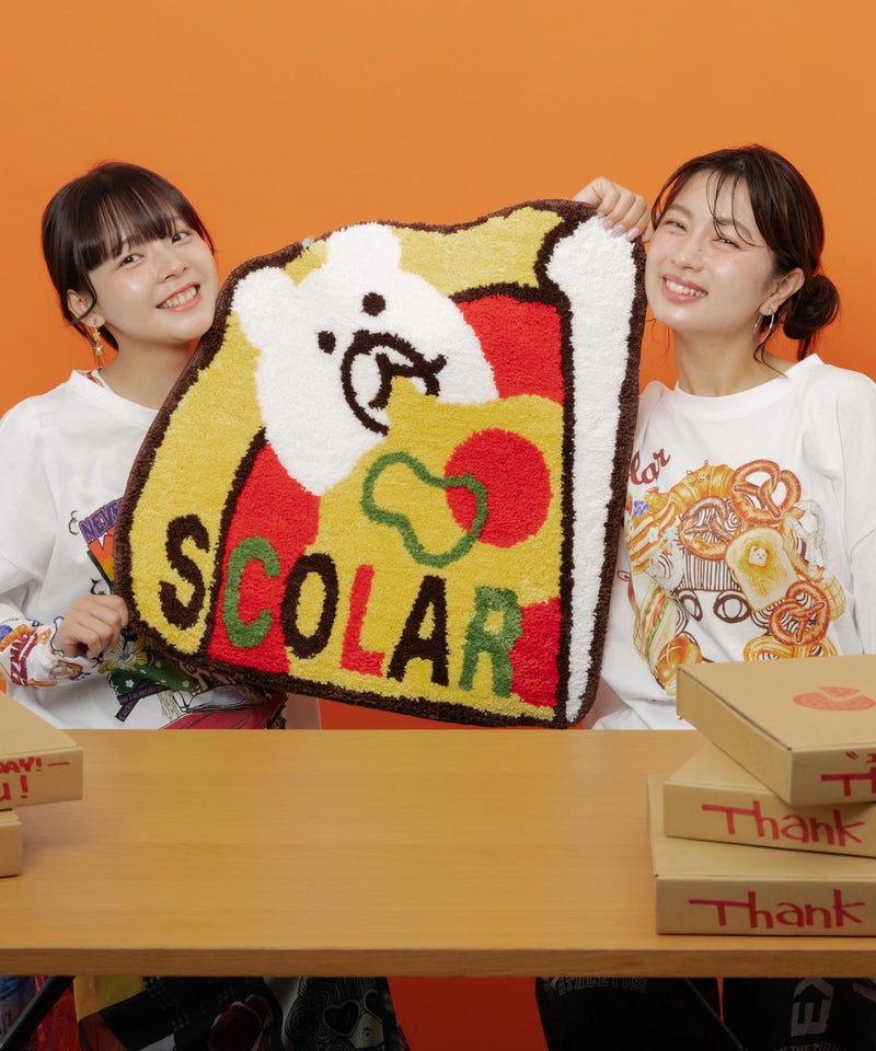 クマとピザのタフティングマット-1