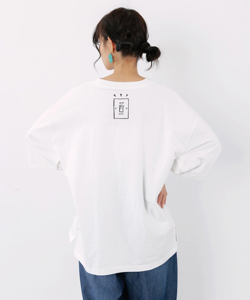 やる気でないクマ柄Tシャツ-5