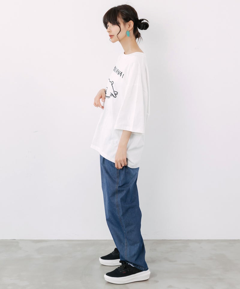 やる気でないクマ柄Tシャツ-6