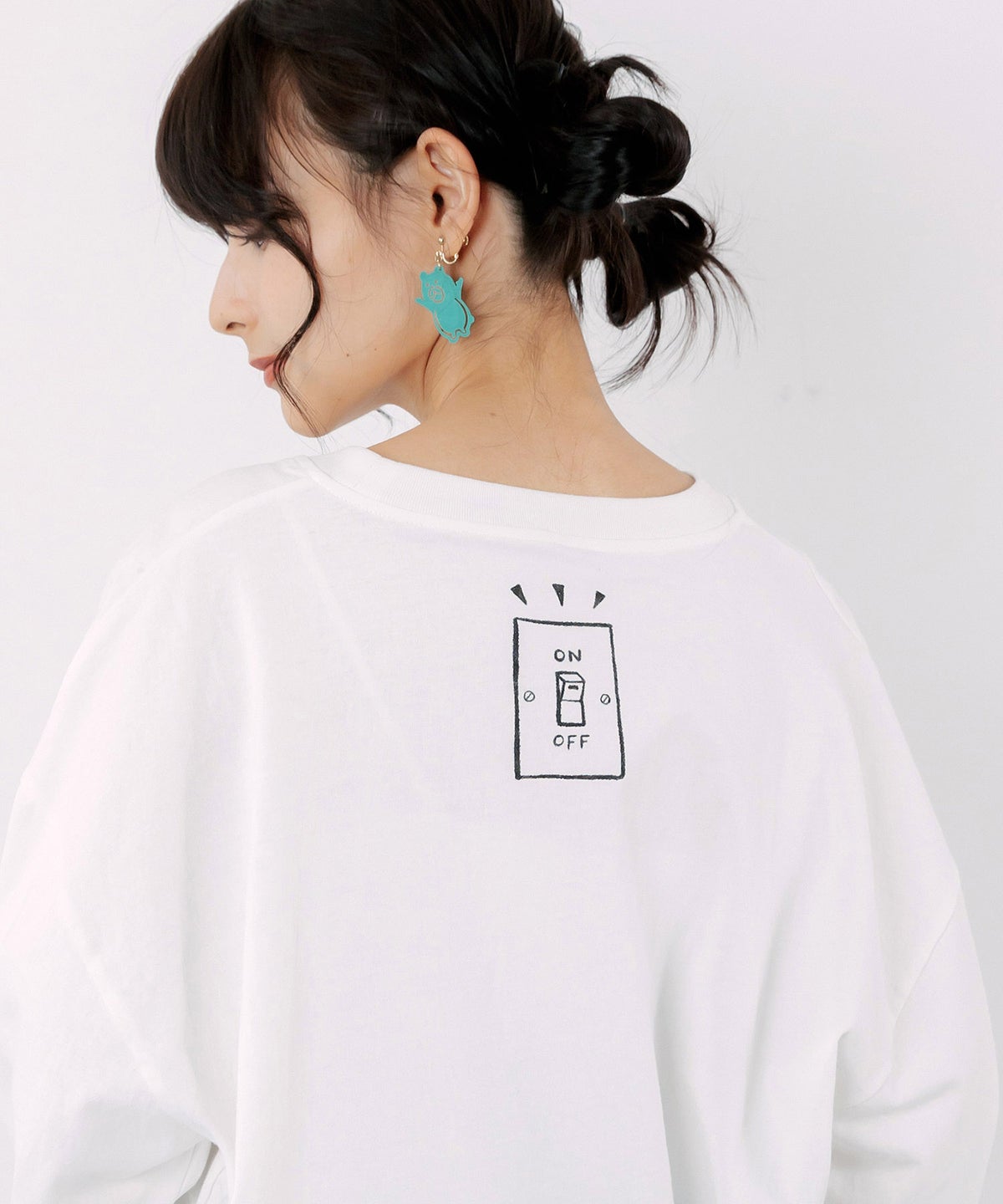やる気でないクマ柄Tシャツ-8