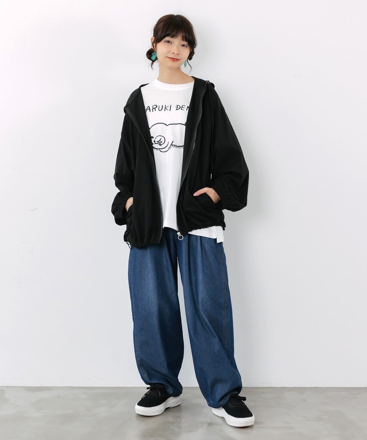 やる気でないクマ柄Tシャツ-9