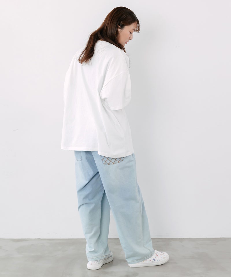 クリームソーダおばけウサギ柄Tシャツ-6
