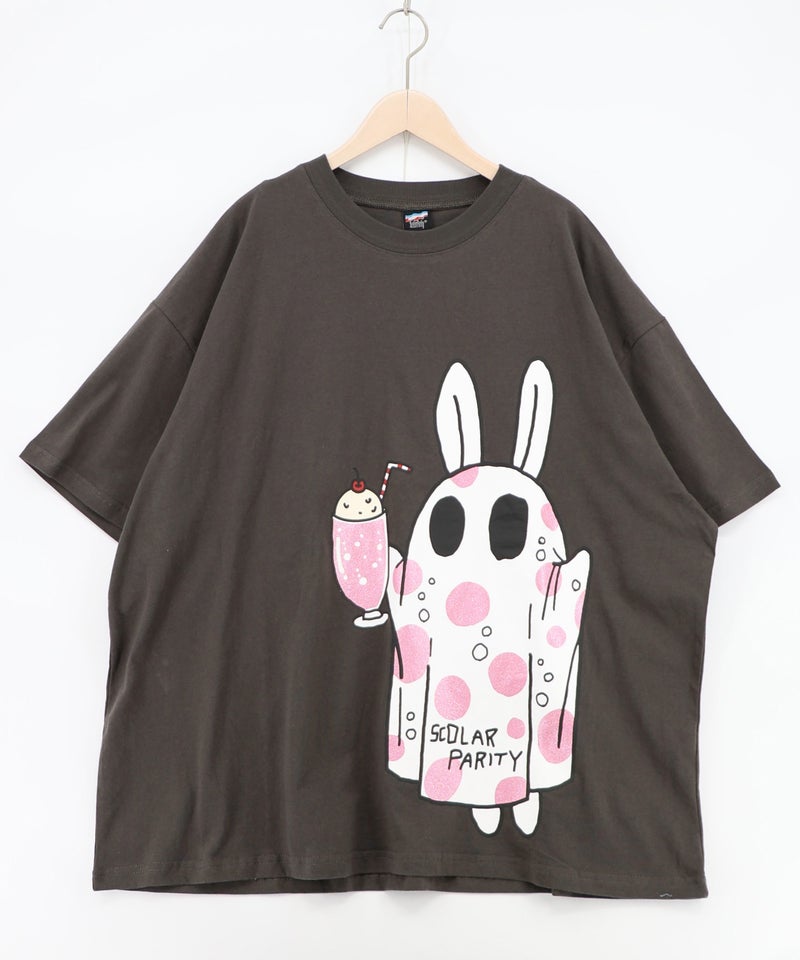 クリームソーダおばけウサギ柄Tシャツ-11