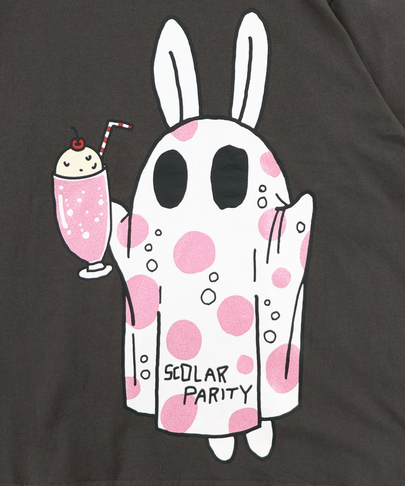 クリームソーダおばけウサギ柄Tシャツ-12