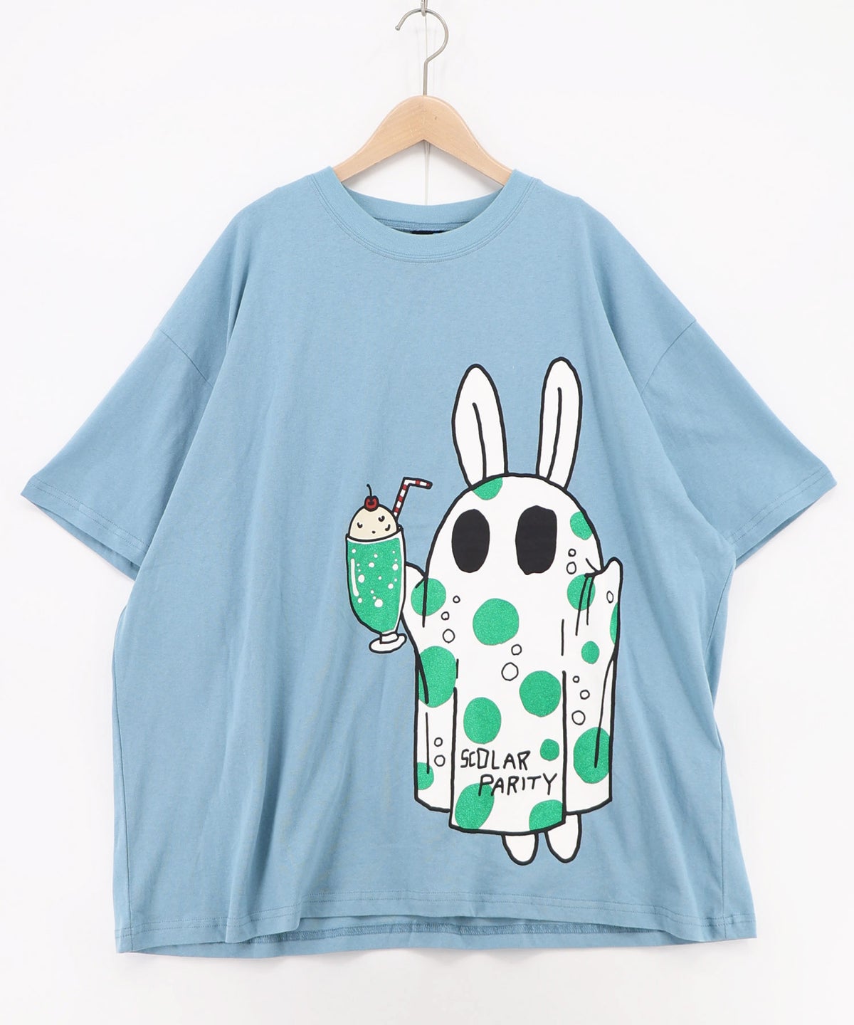 クリームソーダおばけウサギ柄Tシャツ-13