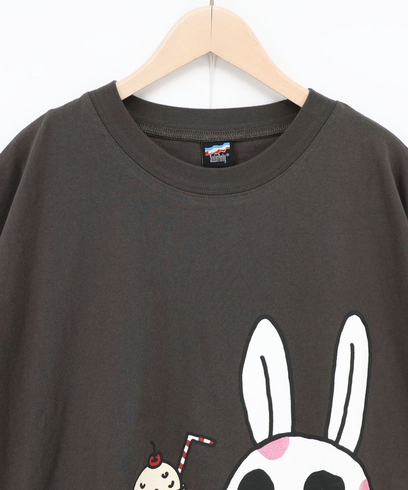 クリームソーダおばけウサギ柄Tシャツ-15