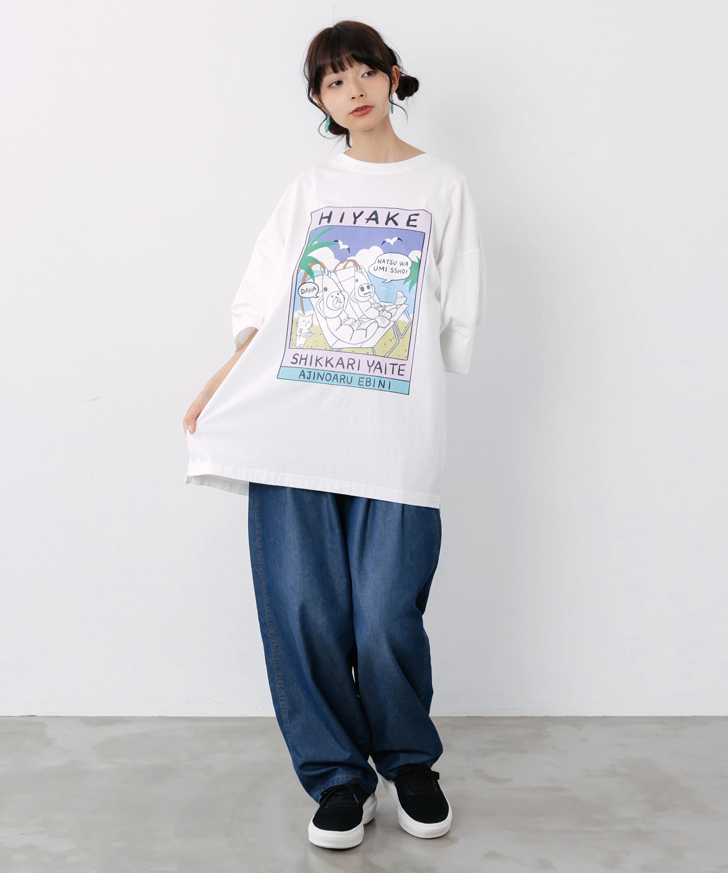 362123：ぷりぷり日焼けえび柄 UVプリントTシャツの通販-ScoLar