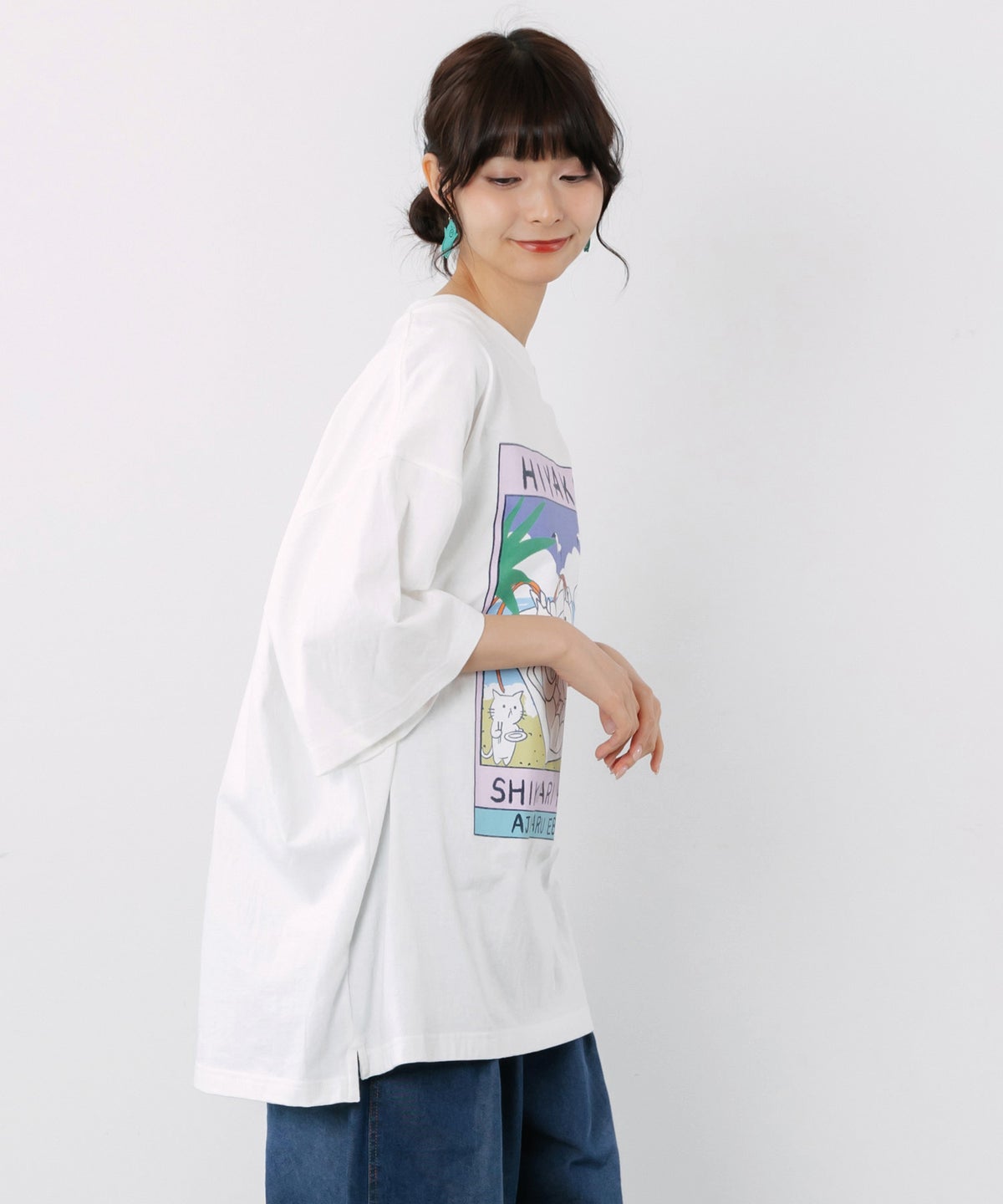 ぷりぷり日焼けえび柄 UVプリントTシャツ-4